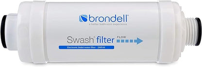 Brondell SE400-EW & SWF44 Bundle - Electric Bidet Toilet Seat for Elongated Seats with Premium Carbon Water Filtration System for Elongated Toilets