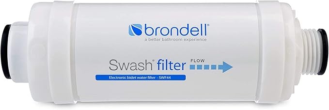 Brondell SWF44 Swash Bidet Filter and Non-Electric Swash Seat for Round Toilets Bundle –Premium Carbon Filtration, Dual Nozzle System, Easy Installation
