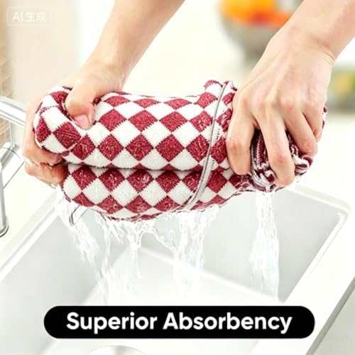 2 Pack Microfiber Bath Towels, 27×55 Inches Large Soft Quick Dry Shower Towels, Lightweight Absorbent Plaid Checkered Bath Towel Set for Bathroom, Travel, Pool, Gym, Home Use