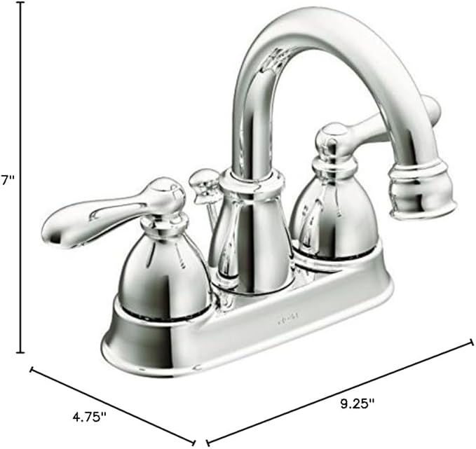 Moen WS84667 Two-Handle High Arc Bathroom Faucet, Chrome