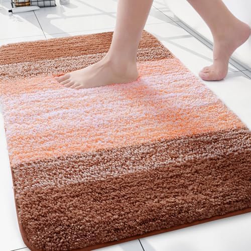 Arotive Microfiber Bathroom Rugs, Shaggy Soft Absorbent Bath Rug, 30x20