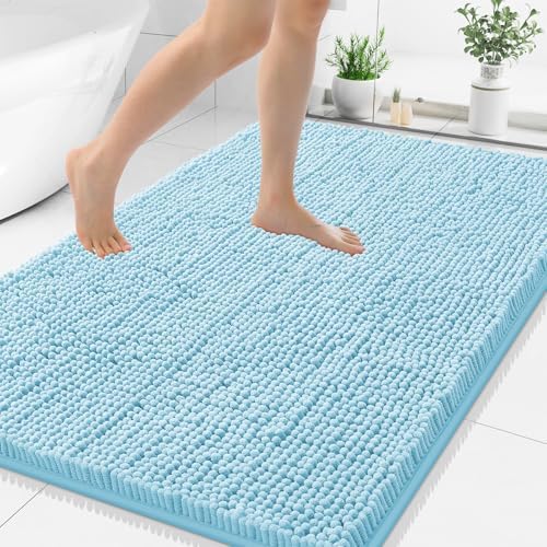 Smiry Bathroom Rugs 40X32, Luxury Chenille Extra Soft Absorbent Bath Mat