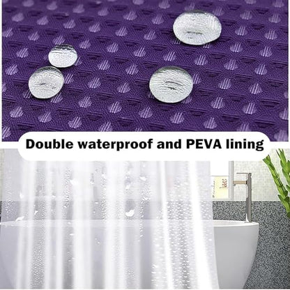 23 PCS Purple Bathroom Accessories Set丨Shower Curtain Bathroom Accessory
