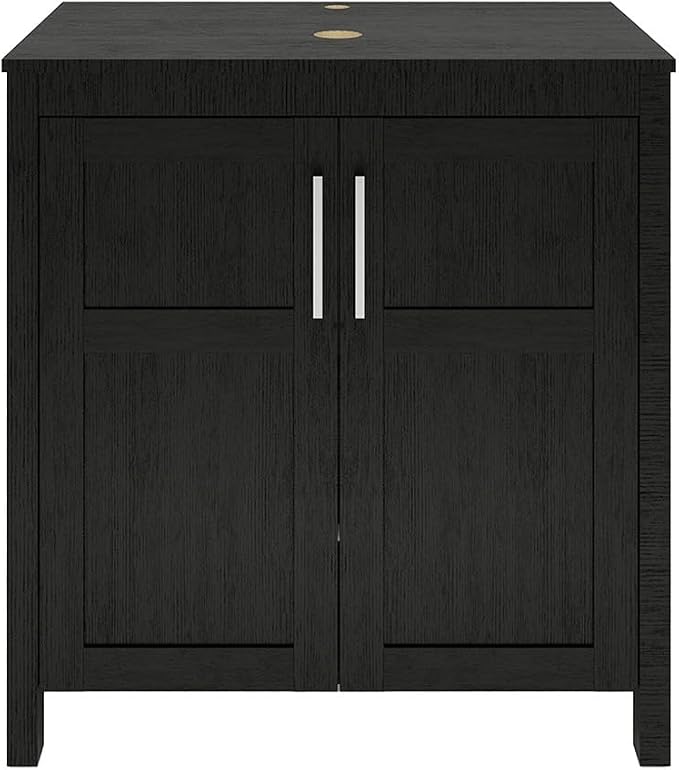YOURLITE Bathroom Vanity, 30" Modern Black Bathroom Cabinet