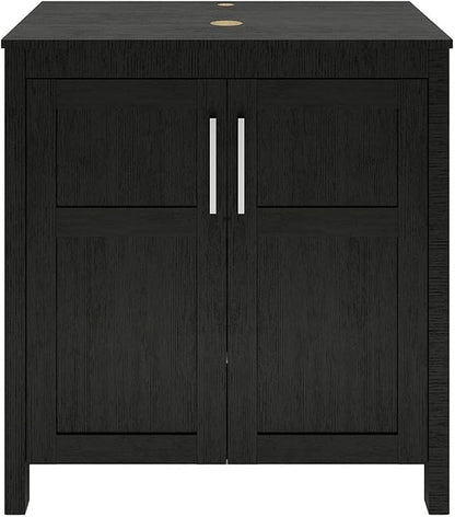 YOURLITE Bathroom Vanity, 30" Modern Black Bathroom Cabinet