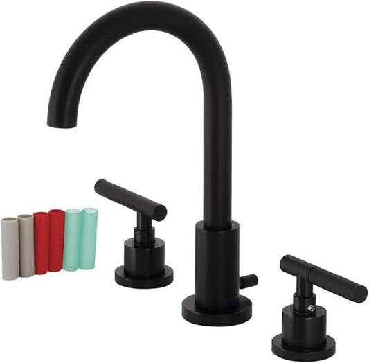 Fauceture FSC8920CKL Kaiser Widespread Bathroom Faucet with Pop-Up Drain, Matte Black