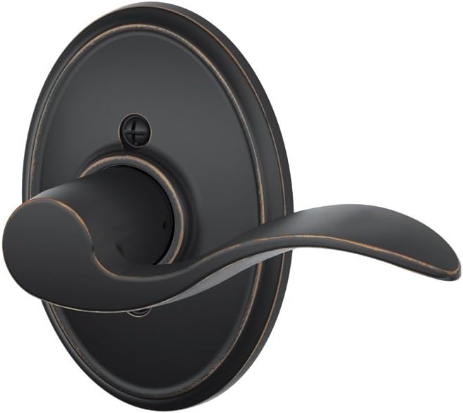 SCHLAGE Accent Lever with Wakefield Trim Non-Turning Lock in Aged Bronze - Right Handed - F170 ACC 716 WKFRH