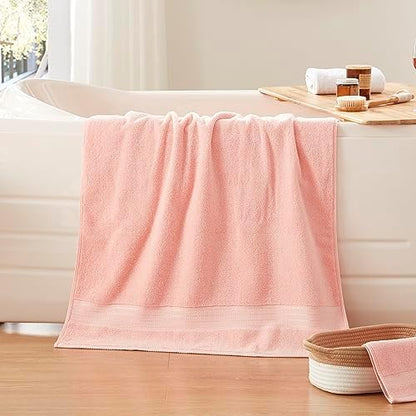 COZYART Luxury Bath Sheet, 35x70, Pink 100% Turkish Cotton 650 GSM
