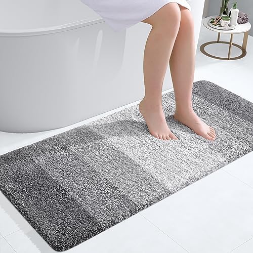 OLANLY Bathroom Runner Rug 47x20, Extra Soft Absorbent Microfiber Bath Rugs
