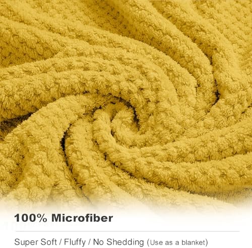 Smuge Extra Large Bath Towel Sheet Set 35x70 Inches - Oversized Bath Towels Set,Jumbo Large Microfiber - Quick Dry,Super Soft,Highly Absorbent Towel Set for Bathroom,Hotel,SPA,Pack of 4(Sweet Yellow)