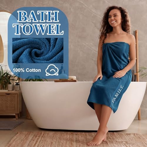 Hahafelt Decorative Bathroom Towel Set, Blue