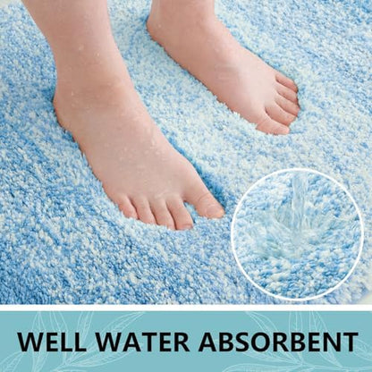 Arotive Microfiber Bathroom Rugs, Shaggy Soft Absorbent Bath Rug, 30x20