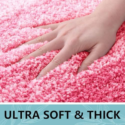 Arotive Microfiber Bathroom Rugs, Shaggy Soft Absorbent Bath Rug, 24x16