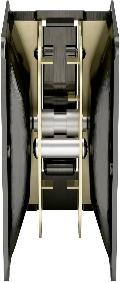 Richelieu Hardware 1700ANPSBC Onward Pocket Door Pull, Passage Lock, 3 1/4 in (82 mm), Rectangular, Antique Nickel (Pack of 2)