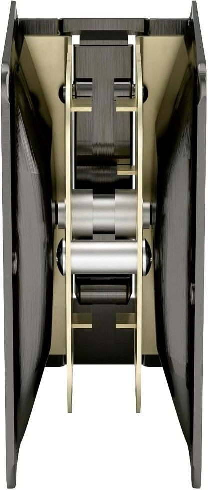 Richelieu Hardware 1700ANPSBC Onward Pocket Door Pull, Passage Lock, 3 1/4 in (82 mm), Rectangular, Antique Nickel (Pack of 2)