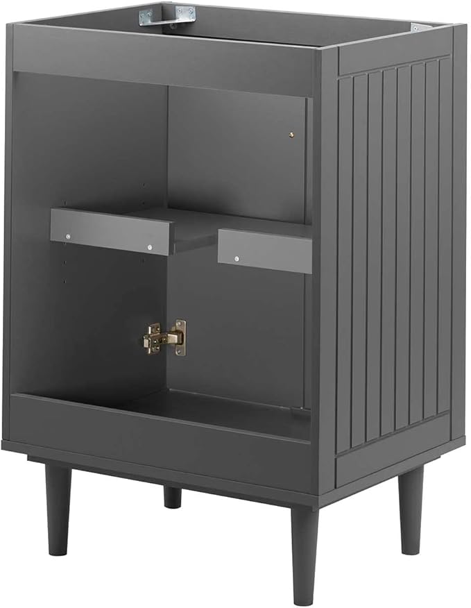 Modway Augusta 24" Bathroom Vanity Cabinet in Gray - Sink Basin Not Included