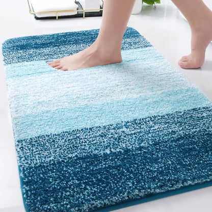 Arotive Microfiber Bathroom Rugs, Shaggy Soft Absorbent Bath Rug, 34x21