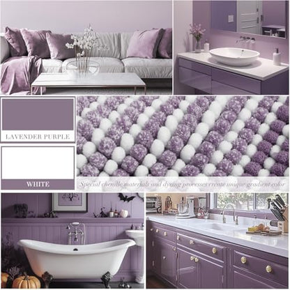 BSICPRO Bathroom Rugs Sets 2 Piece, Non Slip Bath Mats, Lavender Purple
