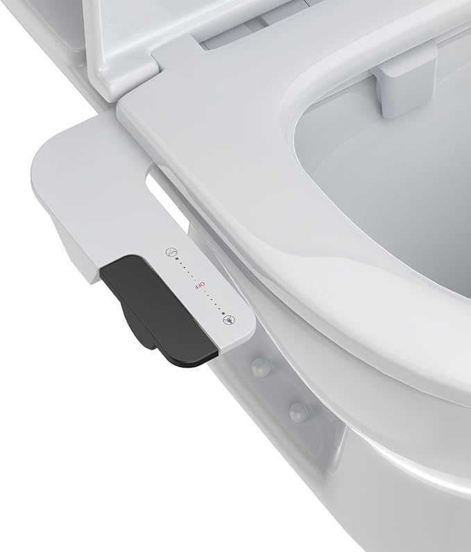Bidet Attachment for Toilet, Non-Electric Dual Nozzle Bidet Sprayer with Adjustable Water Pressure, Cold Water Toilet Seat Attachment for Feminine and Personal Hygiene