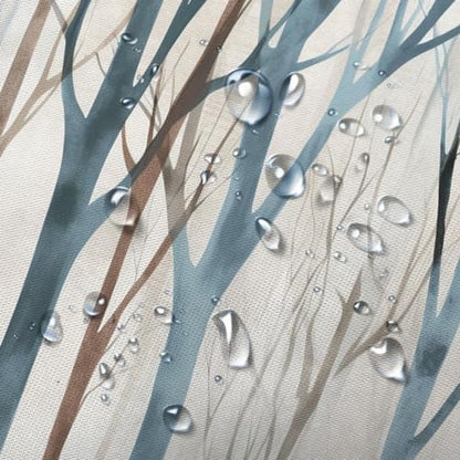 Birch Forest Abstract Shower Curtain Farmhouse Bathroom Decor 60X72 Inch