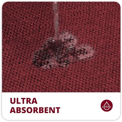 Bosap Bath Mat Set 2 Pieces,Ultra Thin Bathroom Rugs,Rubber Toilet Rugs