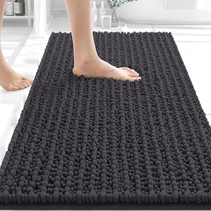 OLANLY Bathroom Rugs 30x20, Thick Soft Absorbent Chenille Bath Rugs