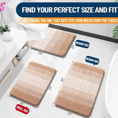 OLANLY Bathroom Rugs Mat 30x20, Extra Soft Absorbent Microfiber Bath Rugs