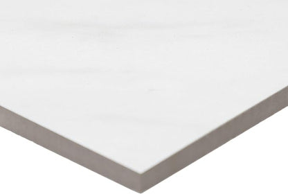 Daltile Perpetuo 12" x 12" Marble Look Porcelain Floor Tile in Matte Brilliant White for Kitchen, Bathroom, Living Room Floors | (13 PC Per Carton) (12.22 SQFT Per Carton)