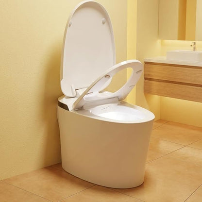 Smart Toilet for Bathroom, Modern Toilet with Heated Seat, Auto Off Seat Flushing, Foot Sensor, Night Light