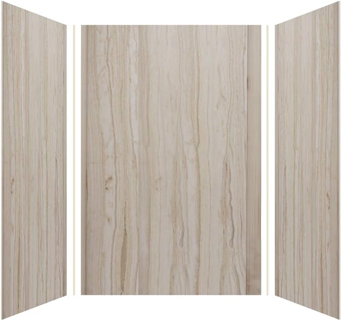 Transolid EWK484872-43 Expressions 3-Panel Shower Wall Kit, 48-in L x 48-in W x 72-in H, Sorento