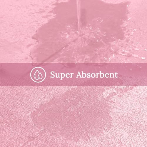 HUXMEYSON 3-Piece Memory Foam Bathroom Rug Set, Rose Pink