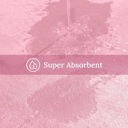 HUXMEYSON 3-Piece Memory Foam Bathroom Rug Set, Rose Pink