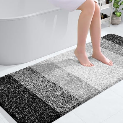 OLANLY Bathroom Runner Rug 59x24, Extra Soft Absorbent Microfiber Bath Rugs