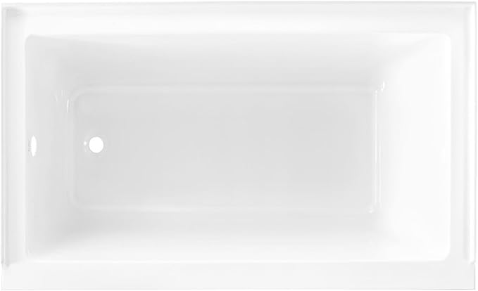Swiss Madison Voltaire 54" x 30" Acrylic Glossy White, Alcove, Integral Left-Hand Drain, Bathtub