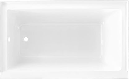 Swiss Madison Voltaire 54" x 30" Acrylic Glossy White, Alcove, Integral Left-Hand Drain, Bathtub