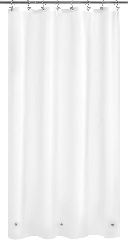 Mrs Awesome 48x72 Stall Shower Curtain Liner Frost | 3 Bottom Magnets,8 Rustproof Grommets,Water Proof Light Weight PEVA,48W x 72H for Shower Stall Narrow Width