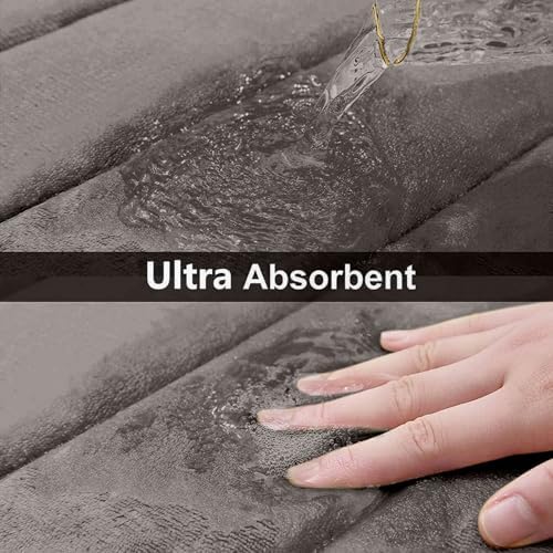 Buganda Memory Foam Bath Mat 47 x 24, Ultra Soft Absorbent Bathroom Rugs