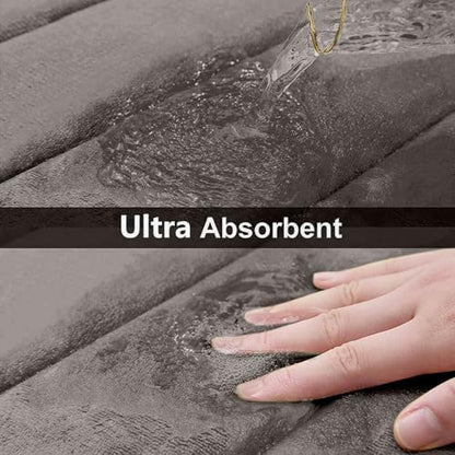 Buganda Memory Foam Bath Mat 60 x 24, Ultra Soft Absorbent Bathroom Rugs