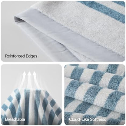 ecolook Microfiber Bath Towel Set of 4, Blue