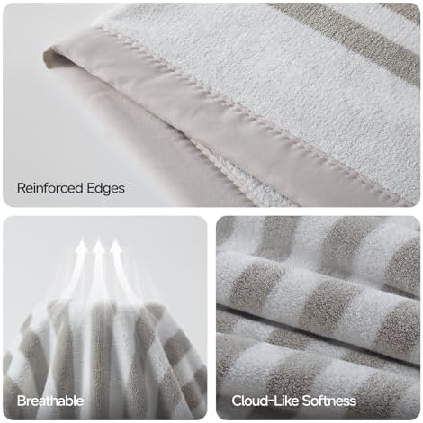 ecolook Microfiber Bath Towel Set of 2, Gray