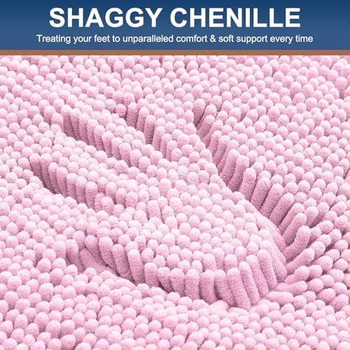 Smiry Bathroom Rugs 44X24, Luxury Chenille Extra Soft Absorbent Bath Mat