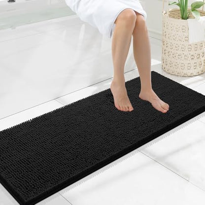 Smiry Bathroom Rugs 47X17, Luxury Chenille Extra Soft Absorbent Bath Mat