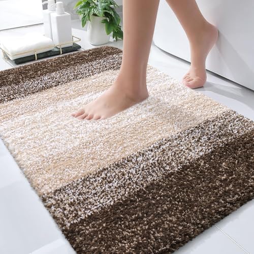 OLANLY Bathroom Rugs Mat 34x21, Extra Soft Absorbent Microfiber Bath Rugs