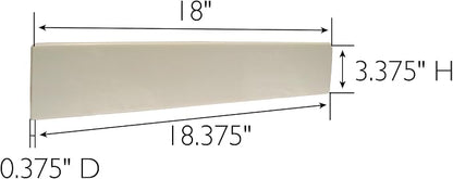 Design House Cultured Marble Side Splash, Ivory Swirl, 18 3/8 in W x 5/8 in D, 550533 | , Wall Mount, Classic, Cultured Marble, Bath, 550533