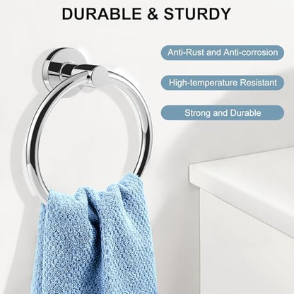 SetSail Towel Holder for Bathroom Wall Chrome Towel Ring