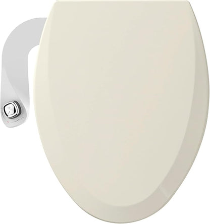 Bio Bidet by Bemis 1500EC Toilet Seat with Perfect Fit, Fresh Water Spray, Non-Electric, Easy to Install Bidet, ELONGATED, Biscuit