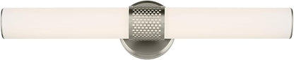 Kichler Sashi 24.25" LED Medium Bath Bar with White Glass in Brushed Nickel, Modern, for Vanity, Fireplace, Buffet, Hallway, Vanity Mirror, (24.25" W x 5" H) 55192NILED