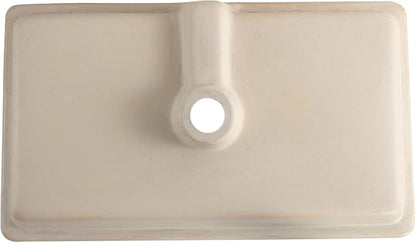 24 Inch Undermount Bathroom Sink Rectangular Undermount Sink White Ceramic Under Counter Bathroom Sinks with Flat Overflow Type (23.8"x 13.8")