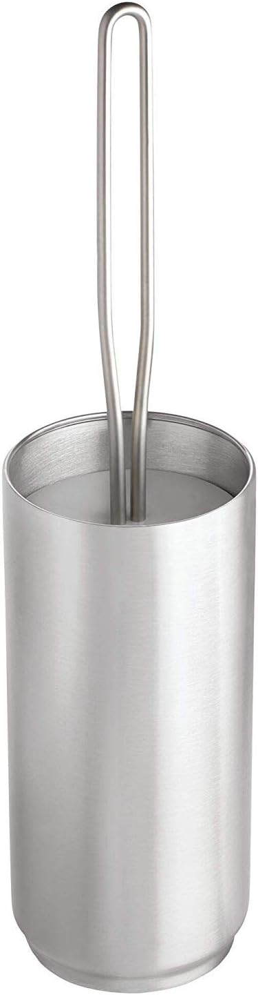 iDesign Austin Toilet Bowl Brush and Holder Set - Brushed | Stainless Steel