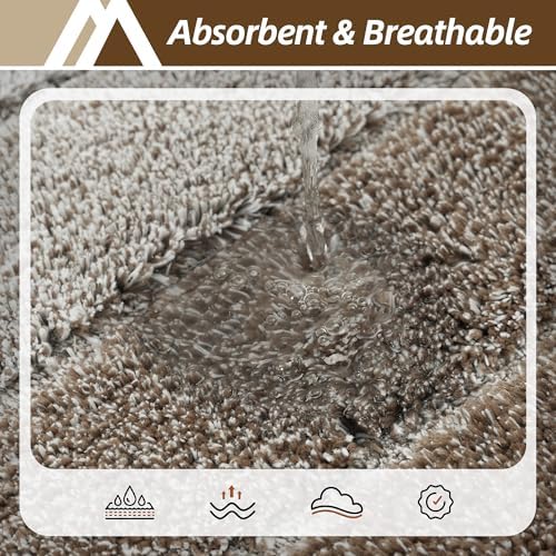COSY HOMEER Toilet Rugs U-Shaped 24"x20", Ultra Soft Absorbent Bath Mat